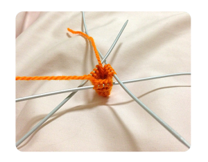 Tiny Baby Carrot knitting progress