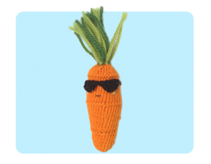 Cool Carrot - free cute sunglasses knitting pattern