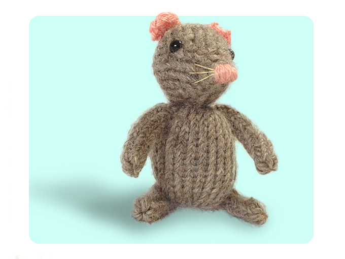 Mouse cute Free Knitting pattern