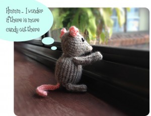 Mouse free cute knit pattern