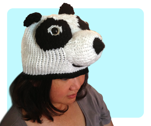 Free Cute Kungfu Panda Hat inspired knitting patterns