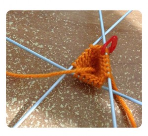 Sweet Carrot knitting progress at Round 5