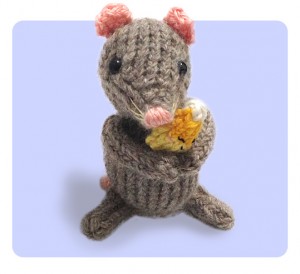 Mouse & Candy Corn Halloween free knitting pattern