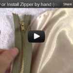 how to sew or install zipper by hand