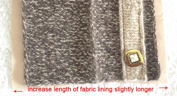 Cut fabric lining