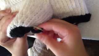 How to Knit a Panda hat part 2