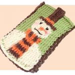 Free cute knitting patterns Snowman mobile phone case cover
