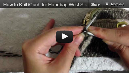 How to Knit iCord for handbag wrist strap